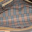 Burberrys Tote Bag Leather Brown Gold Auth 138055-12