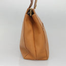 Burberrys Tote Bag Leather Brown Gold Auth 138055-3