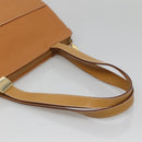 Burberrys Tote Bag Leather Brown Gold Auth 138055-7