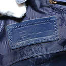 MCM Logogram Vicetos Backpack Nylon Navy Gold Auth 138056-18