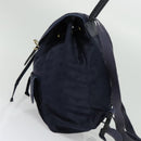 MCM Logogram Vicetos Backpack Nylon Navy Gold Auth 138056-4