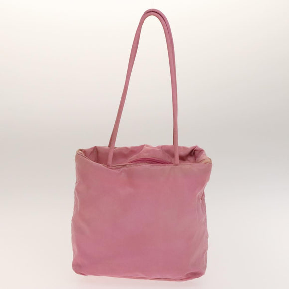 PRADA Tote Bag Nylon 2Set Gray Pink Auth 138061