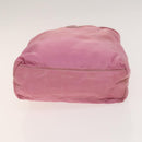 PRADA Tote Bag Nylon 2Set Gray Pink Auth 138061-15