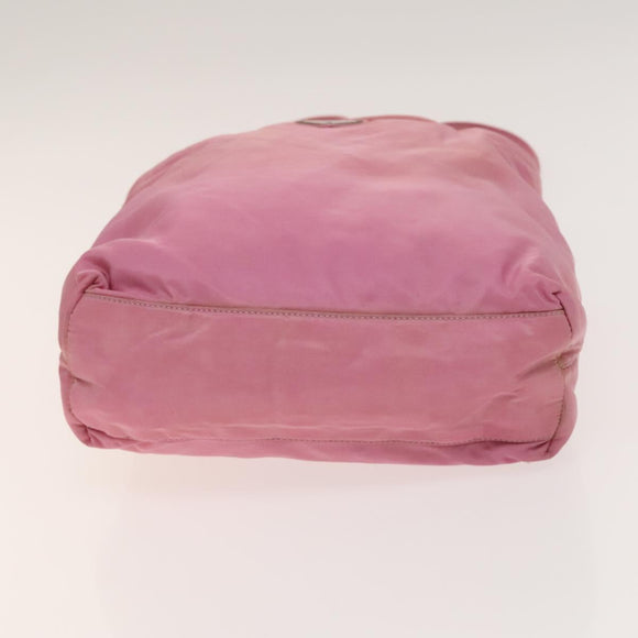 PRADA Tote Bag Nylon 2Set Gray Pink Auth 138061