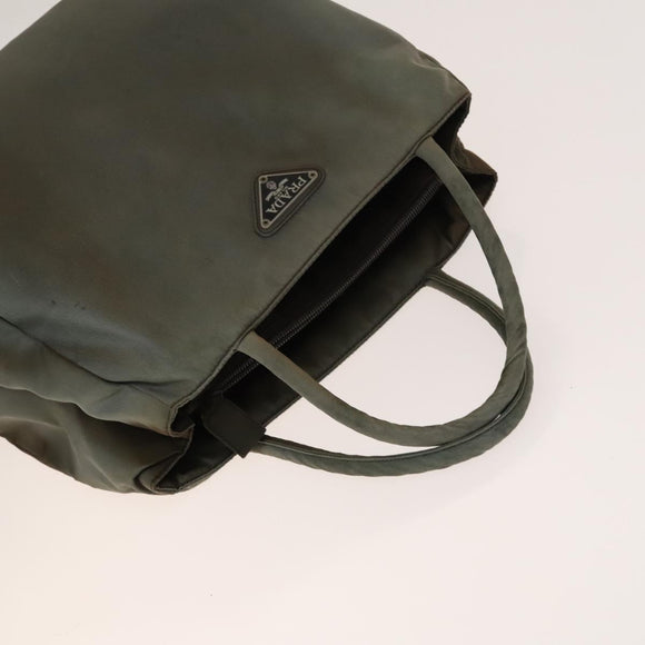 PRADA Tote Bag Nylon 2Set Gray Pink Auth 138061