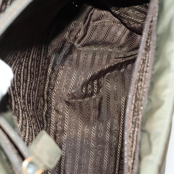 PRADA Tote Bag Nylon 2Set Gray Pink Auth 138061