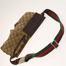 GUCCI GG Canvas Web Sherry Line Tote Bag 2Set Beige Red Green Auth 138062-13