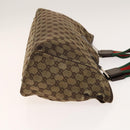 GUCCI GG Canvas Web Sherry Line Tote Bag 2Set Beige Red Green Auth 138062-4