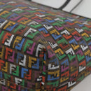 FENDI Zucchino Canvas Tote Bag Multicolor Gold Auth 138069V-8