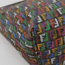 FENDI Zucchino Canvas Tote Bag Multicolor Gold Auth 138069V-15