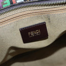 FENDI Zucchino Canvas Tote Bag Multicolor Gold Auth 138069V-18