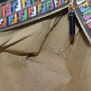 FENDI Zucchino Canvas Tote Bag Multicolor Gold Auth 138069V-19