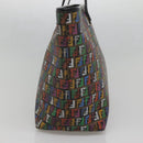 FENDI Zucchino Canvas Tote Bag Multicolor Gold Auth 138069V-3
