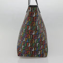 FENDI Zucchino Canvas Tote Bag Multicolor Gold Auth 138069V-4
