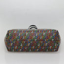 FENDI Zucchino Canvas Tote Bag Multicolor Gold Auth 138069V-5