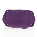 PRADA Hand Bag Nylon 2way Purple Gold Auth 138073M-5