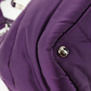 PRADA Hand Bag Nylon 2way Purple Gold Auth 138073M-18