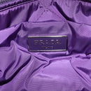 PRADA Hand Bag Nylon 2way Purple Gold Auth 138073M-24