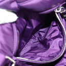 PRADA Hand Bag Nylon 2way Purple Gold Auth 138073M-27