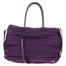 PRADA Hand Bag Nylon 2way Purple Gold Auth 138073M-2