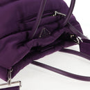 PRADA Hand Bag Nylon 2way Purple Gold Auth 138073M-6