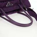PRADA Hand Bag Nylon 2way Purple Gold Auth 138073M-7