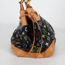 LOUIS VUITTON Monogram Multicolor Ursula Tote Bag Black M40124 LV Auth 138074V-3