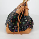 LOUIS VUITTON Monogram Multicolor Ursula Tote Bag Black M40124 LV Auth 138074V-4