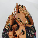 LOUIS VUITTON Monogram Multicolor Ursula Tote Bag Black M40124 LV Auth 138074V-6
