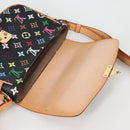 LOUIS VUITTON Monogram Multicolor Sologne Shoulder Bag Black M92639 Auth 138075V-23