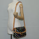 LOUIS VUITTON Monogram Multicolor Sologne Shoulder Bag Black M92639 Auth 138075V-29