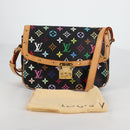 LOUIS VUITTON Monogram Multicolor Sologne Shoulder Bag Black M92639 Auth 138075V-12