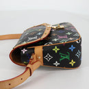 LOUIS VUITTON Monogram Multicolor Sologne Shoulder Bag Black M92639 Auth 138075V-3
