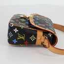 LOUIS VUITTON Monogram Multicolor Sologne Shoulder Bag Black M92639 Auth 138075V-4