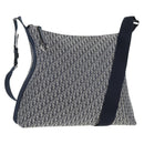 Christian Dior Trotter Canvas Shoulder Bag Navy Silver Auth 138077V-1