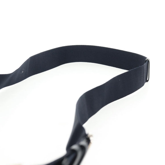 Christian Dior Trotter Canvas Shoulder Bag Navy Silver Auth 138077V