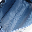 Christian Dior Trotter Canvas Shoulder Bag Navy Silver Auth 138077V-9