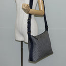 Christian Dior Trotter Canvas Shoulder Bag Navy Silver Auth 138077V-26