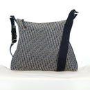 Christian Dior Trotter Canvas Shoulder Bag Navy Silver Auth 138077V-12