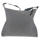 Christian Dior Trotter Canvas Shoulder Bag Navy Silver Auth 138077V-2