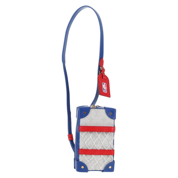 LOUIS VUITTON White LV X NBA Soft Trunk Phone Box Bag M80101 LV Auth 138078M
