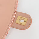 CHANEL Shoulder Bag Raffia Gold Pink CC Auth 138082V-20