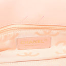 CHANEL Shoulder Bag Raffia Gold Pink CC Auth 138082V-21
