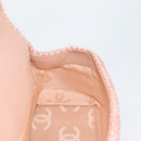 CHANEL Shoulder Bag Raffia Gold Pink CC Auth 138082V-23