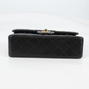CHANEL Matelasse 23 Chain Shoulder Bag Lamb Skin Black Gold CC Auth 138087SM-5