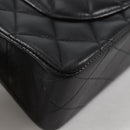 CHANEL Matelasse 23 Chain Shoulder Bag Lamb Skin Black Gold CC Auth 138087SM-18