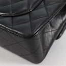 CHANEL Matelasse 23 Chain Shoulder Bag Lamb Skin Black Gold CC Auth 138087SM-19