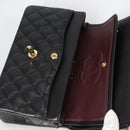 CHANEL Matelasse 23 Chain Shoulder Bag Lamb Skin Black Gold CC Auth 138087SM-25