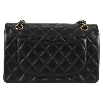 CHANEL Matelasse 23 Chain Shoulder Bag Lamb Skin Black Gold CC Auth 138087SM - 0