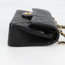 CHANEL Matelasse 23 Chain Shoulder Bag Lamb Skin Black Gold CC Auth 138087SM-4